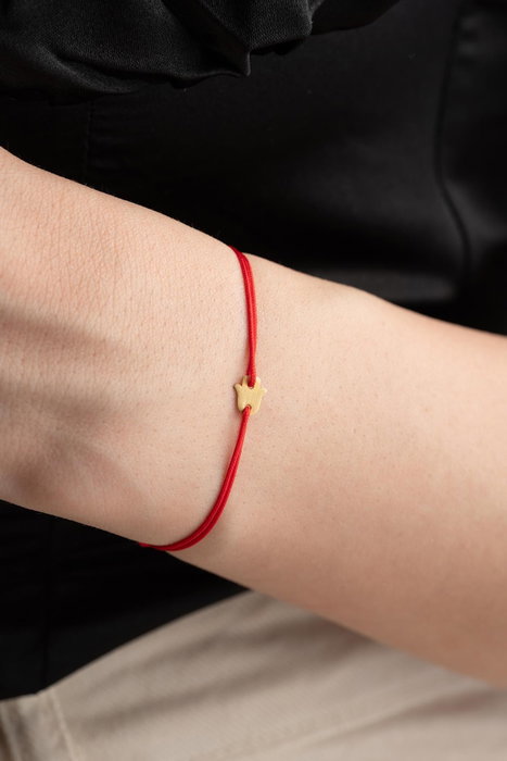 Heliophilia Silver Pulsera de Plata de Ley 925 en Oro y Rojo Ajustable Heliophilia Silver Pulsera de Plata de Ley 925 en Oro y Rojo Ajustable
